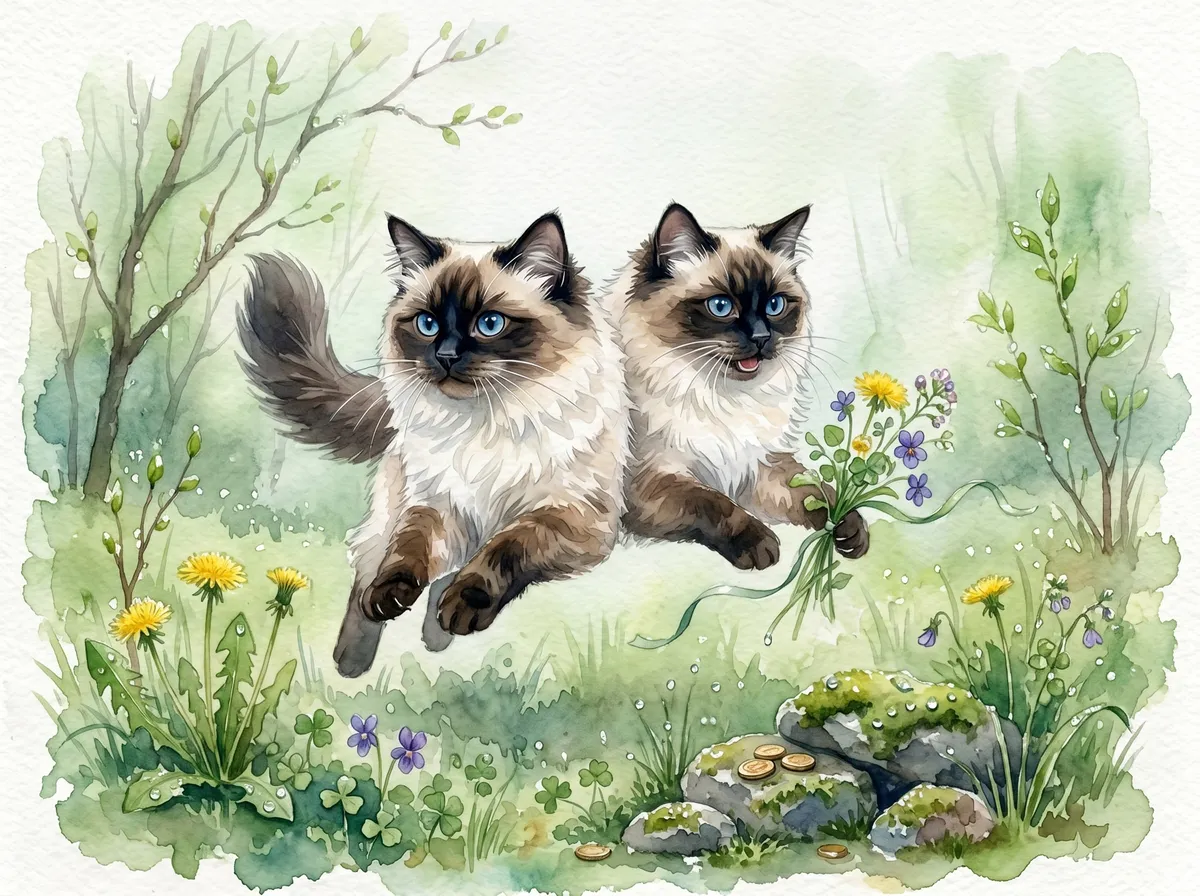 Ragdoll watercolor calendar month 3